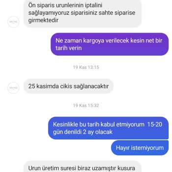 Ürün Teslimatı Ve İletişim Sorunu