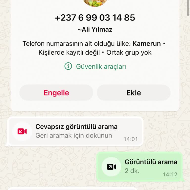 WhatsApp Üzerinden Gelen Şüpheli Aramalarla Güvenlik Tehdidi