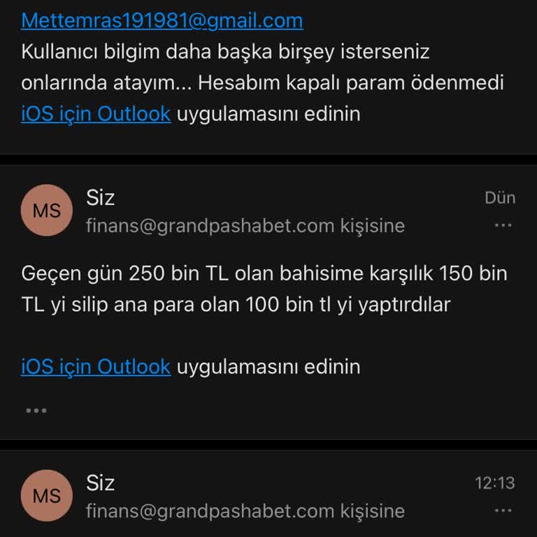 GrandPashaBet'te Yaşanan Sorunlar Ve Mağduriyet!