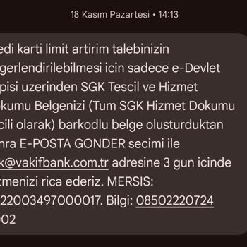 VakıfBank'ın İlgisizliği Ve Kredi Kartı Limit Artışı Sorunu