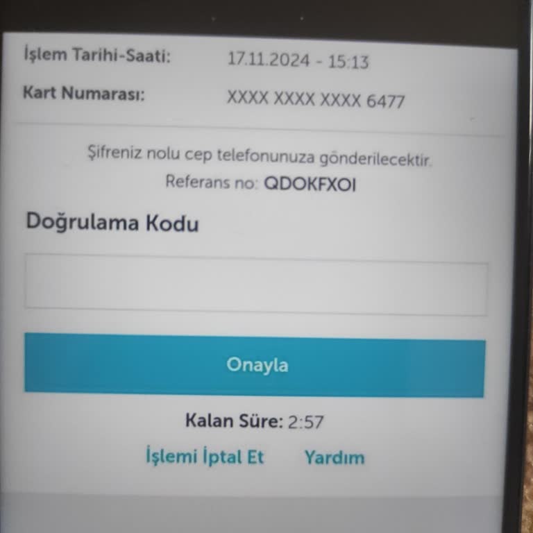 Ziraat Bankası Kartıyla Online Alışverişte SMS Kod Sorunu