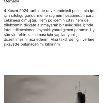 Emeklilik Poliçesi İptal Talebine Yanıt Verilmemesi Ve Haksız Para Çekimi