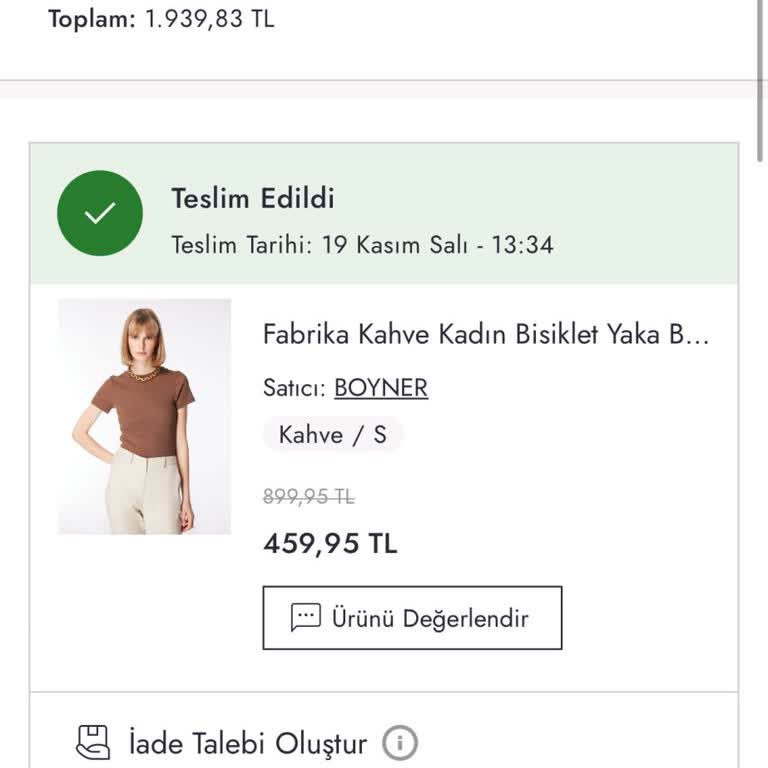 Teslim Edilmeyen Ürün Ve İletişim Eksikliği