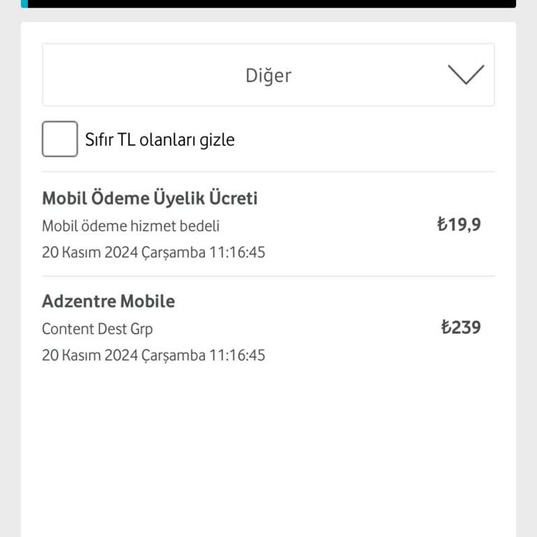 Vodafone'dan Onaysız Adzentre Mobil Ödemesi Şoku