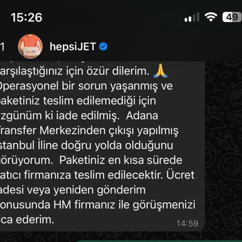 Hepsijet Ve H&M Müşteri Memnuniyetsizliği: İade Edilen Sipariş Ve Eksik Bilgilendirme