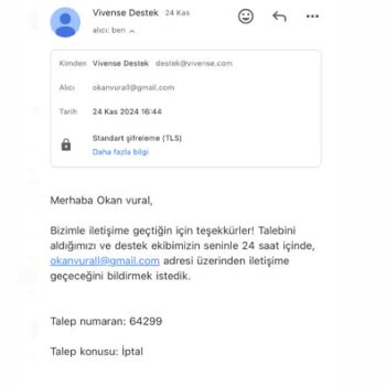 Vivense'de İptal Süreci Ve Hizmet Bedeli Sorunu