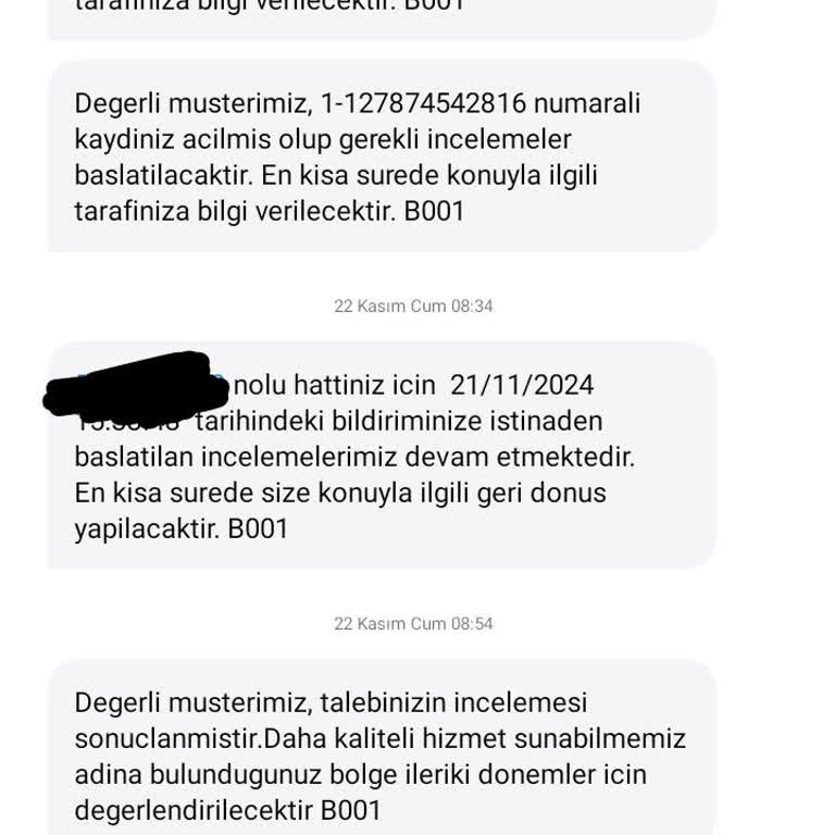 Şebeke Sorunu Ve Yetersiz Müşteri Hizmeti