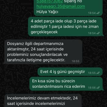 Zara Online'da Eksik İade Sorunu