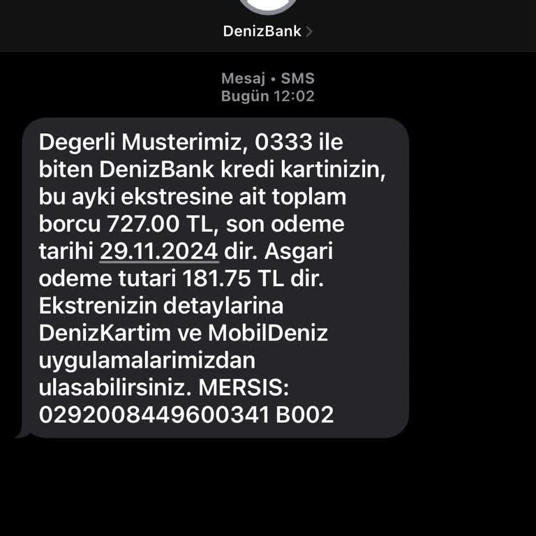 Denizbank Kart Aidatı Sorunu