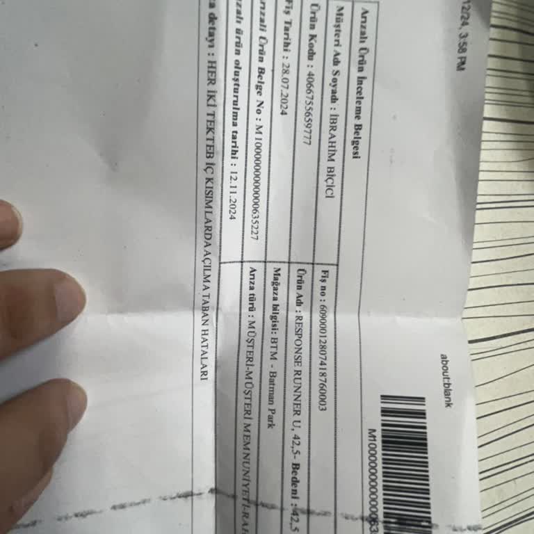 Adidas Ayakkabımın Garanti Sorunu