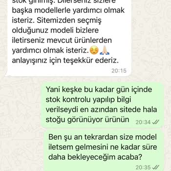 Yanlış Stok Ve İletişim Eksikliği Mağduriyeti