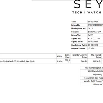 Garantili Saatin Garanti Dışı Masrafı