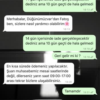 İade Sürecindeki Gecikme Ve İletişim Sorunları