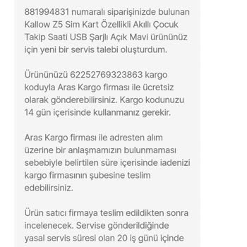 Kayıp Çocuk Saati: İade Yerine Geri Gönderim Talebi