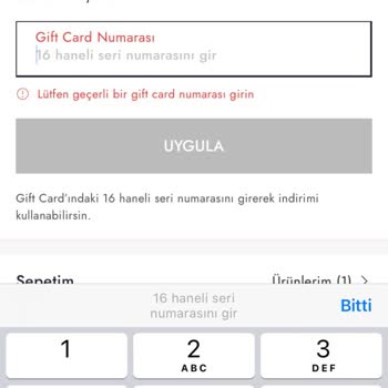 Gift Card Bakiyesi Sorunu Ve İlgisiz Müşteri Hizmetleri