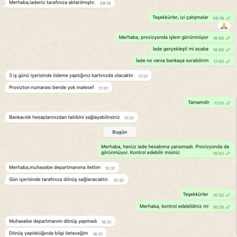 İade Sürecinde Gecikme Ve İletişim Sorunları