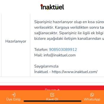 İnaktuel.com'dan Alışverişte Büyük Hayal Kırıklığı