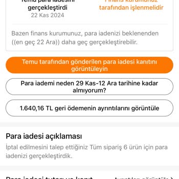 İade Sürecinde Yaşanan Gecikme