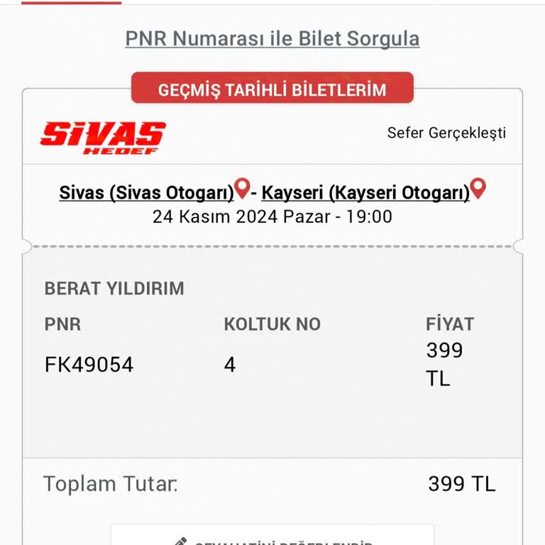 Bilet İadesi İçin Ulaşılamayan Destek