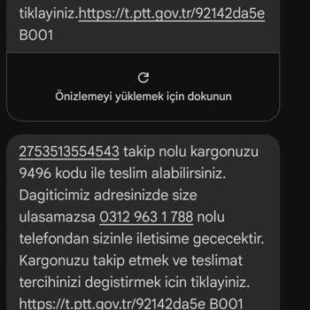 PTT Kargo Teslimat Sorunu Ve İletişim Zorluğu