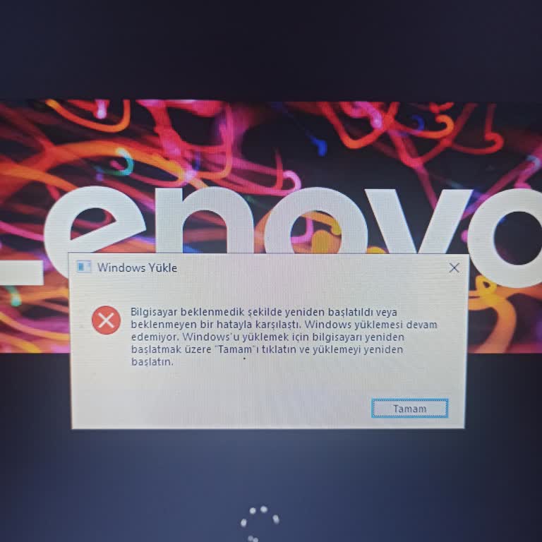 Windows Yükleme Sorunu Çözülmüyor