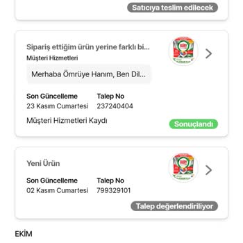 Yanlış Ürün Gönderimi Ve Müşteri Hizmetleri Sorunu