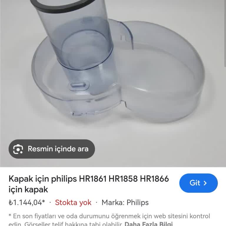 Philips Meyve Sıkacağı Kapağı Kırıldı, Yedek Parça Bulunamıyor