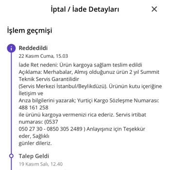 Kırık Ürün Ve İade Sürecinde Yaşanan Fiyasko