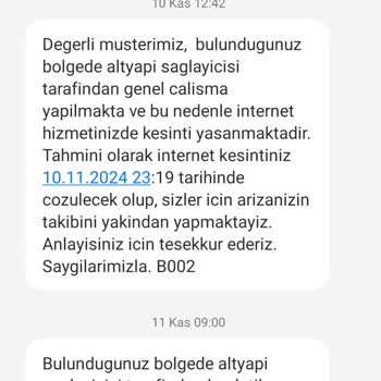 İnternet Altyapı Çalışmaları Nedeniyle Yaşanan Kesinti