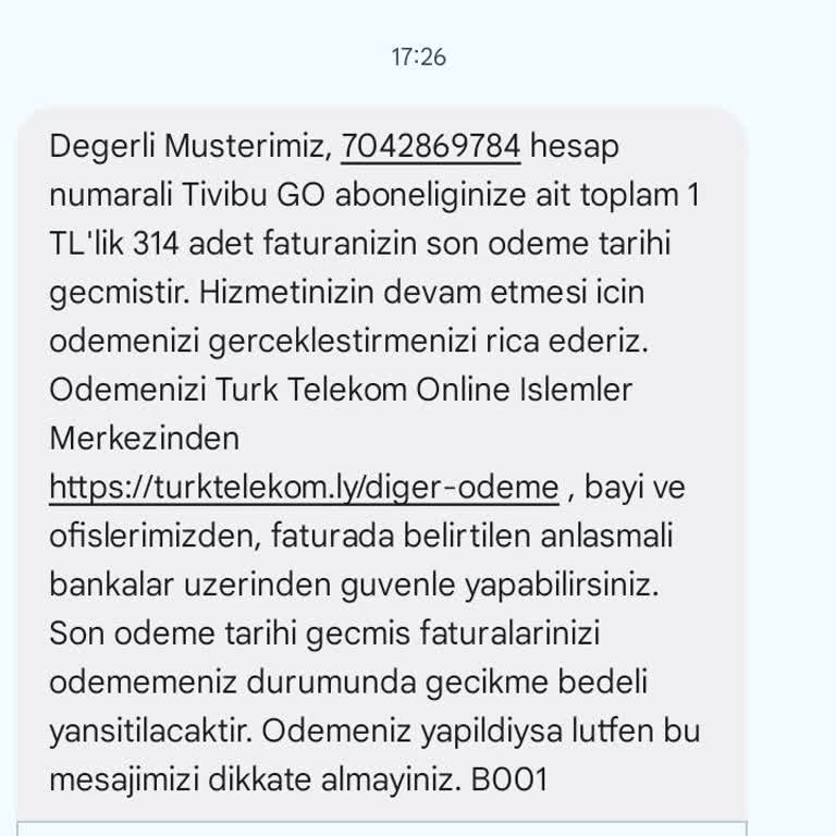 Türk Telekom'un Anlaşılmaz Fatura Hatası