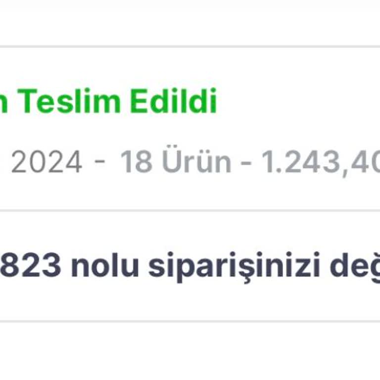 Teslim Edilmeyen Sipariş Ve İlgisizlik Sorunu