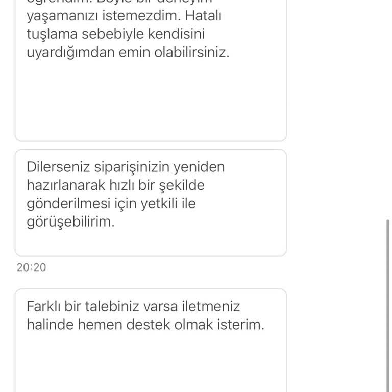 Yanlış Teslimat Ve İletişim Sorunu