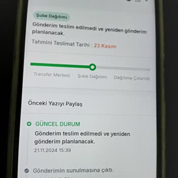 Sürat Kargo Ümraniye Atakent Şubesi: Sürekli Teslimat Sorunları Ve Yanıltıcı Bilgilendirme