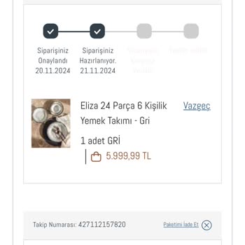 Teslim Edilmeden İade Edilen Ürünler
