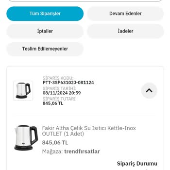 Epttavm'den Aldığım Kettle İade Süreci Kabusa Döndü