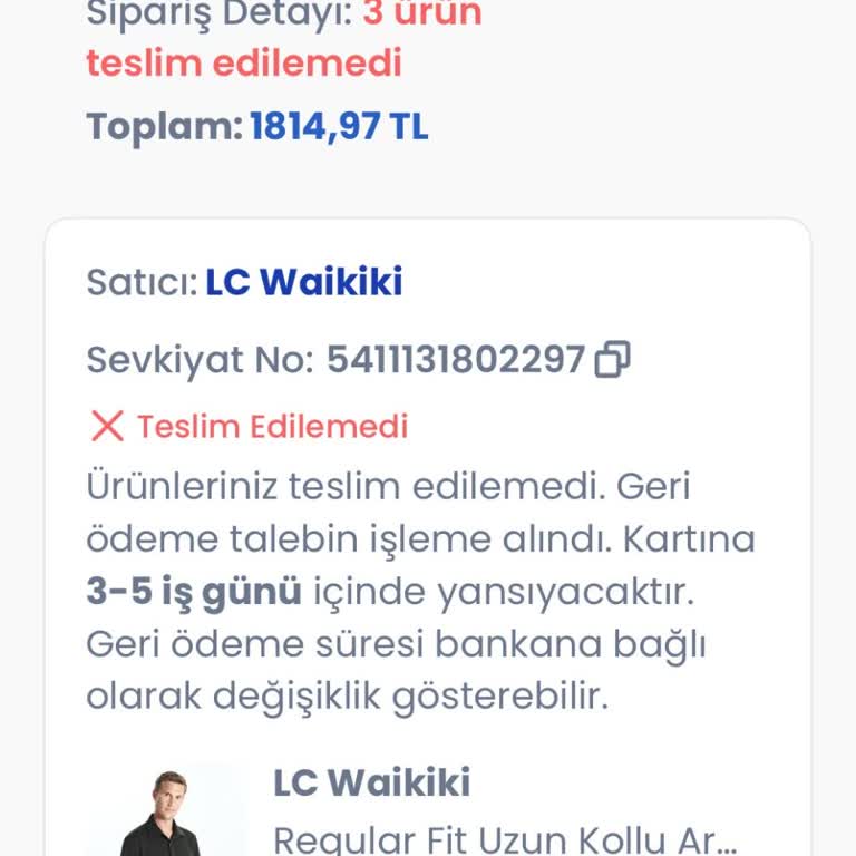 LCW Mağaza Teslimatında Yaşanan Gecikme Ve İptal Sorunu