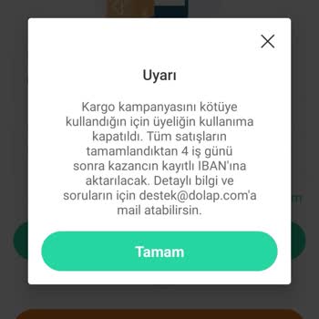 Dolap Uygulamasında Haksız Hesap Kapatma Ve İletişim Sorunları