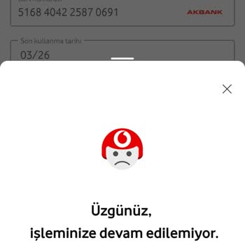 Vodafone Yanımda Uygulamasında Paket Alım Sorunu