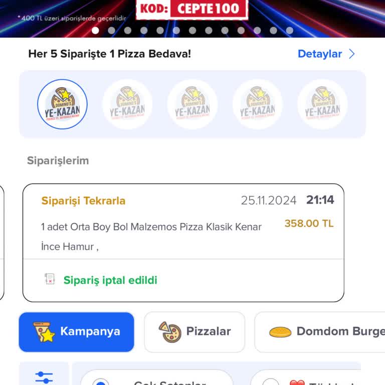 Ye Kazan Hakkım Sebepsiz İptal Edildi