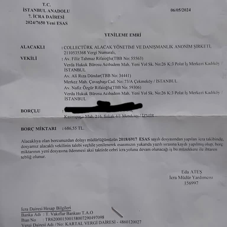 Bilinmeyen Borç Nedeniyle Mağduriyet