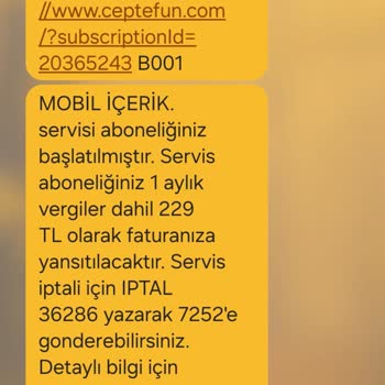 Ceptefun Ücret İadesi İstiyorum