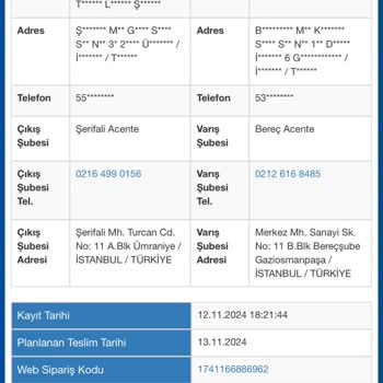 Kayıp Sipariş Ve Ulaşılamayan Kargo Şubesi