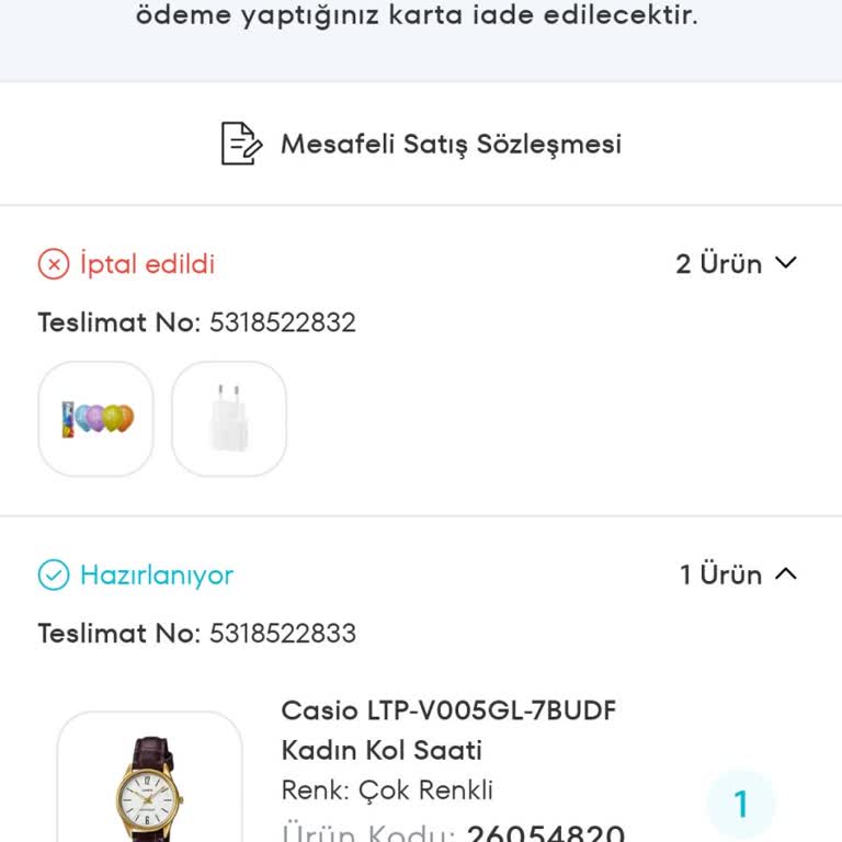 İptal Edilmeyen Ürün Ve Bekleyen Para İadesi Sorunu