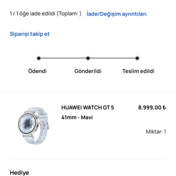 Huawei Mağazasından Alınan Ürünün İade Sürecindeki Sorunlar