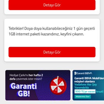 Vodafone Premium Üyelikte Eksik İnternet Hediye Sorunu