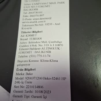 Beko Klima Mağduriyeti: Sürekli Arızalar Ve Yetersiz Servis