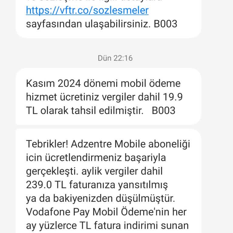 Vodafone Üyelik Ücreti Sorunu