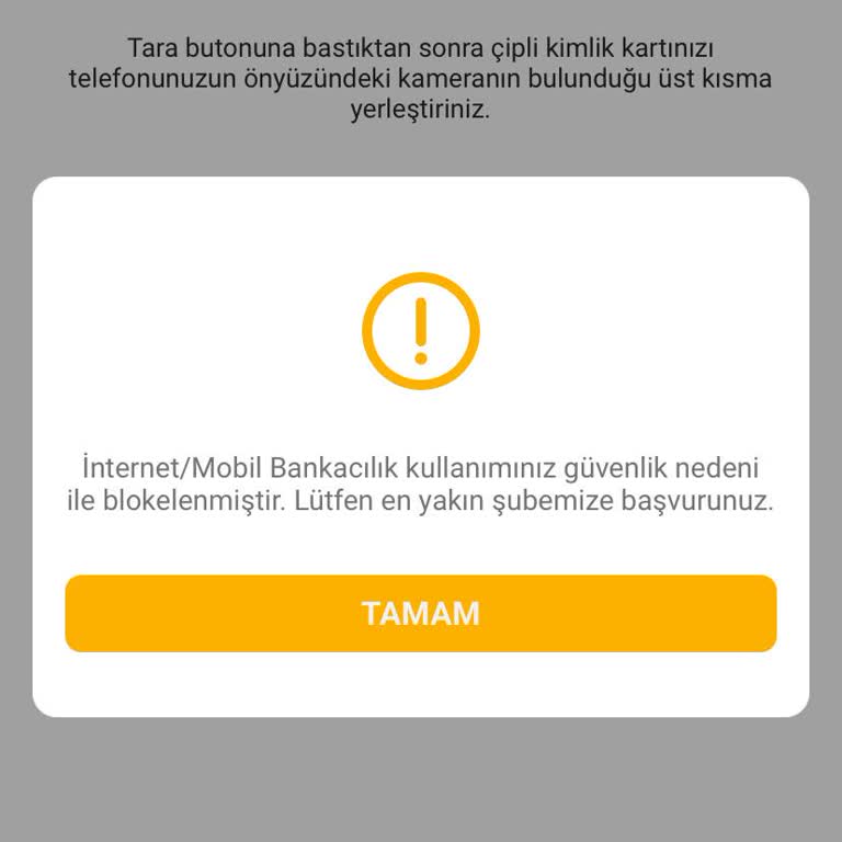 İnternet Bankacılığı Blokesi Sorunu