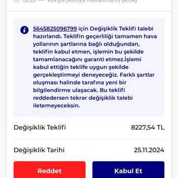 Bilet Değişim Ücretinde Haksızlık