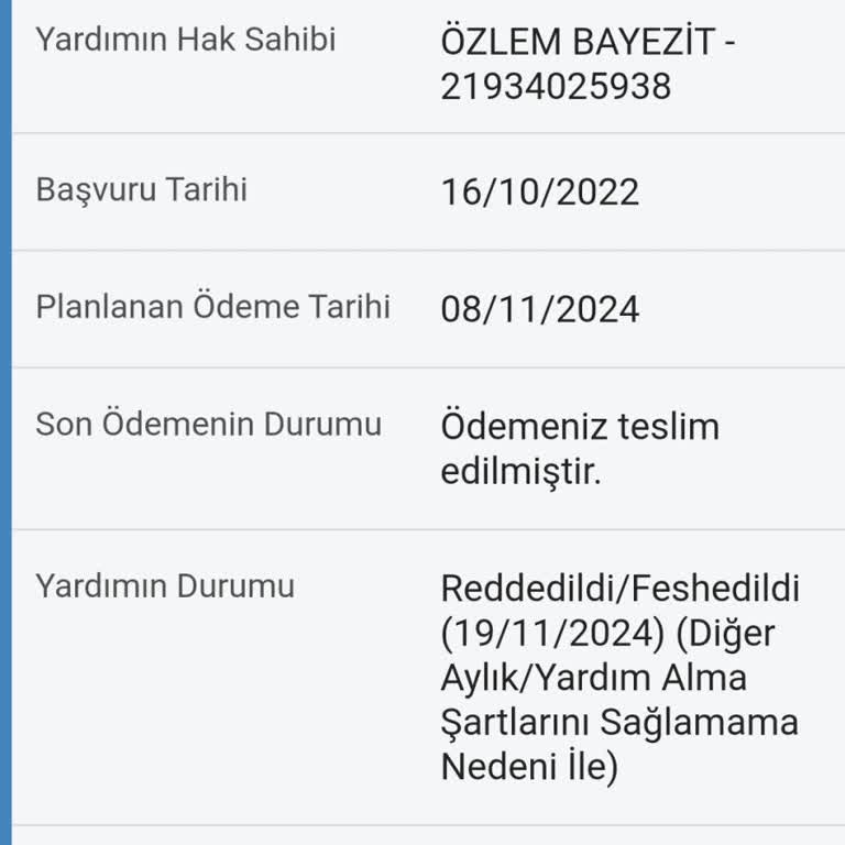 Aile Destek Ödemesinin Kesilmesiyle Mağduriyet Yaşıyorum